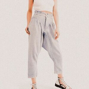 Free People Mover & Shaker Pleated Slouchy 80s Denim Harem Jeans – Sz 2